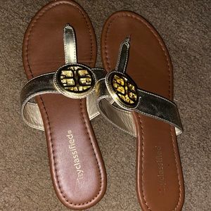 Gold sandals